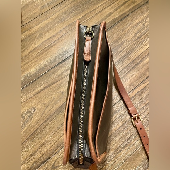 Coach Vintage Swagger Spectator Bag Purse Black Tabac Tan Piping Leather Classic - Picture 5 of 14